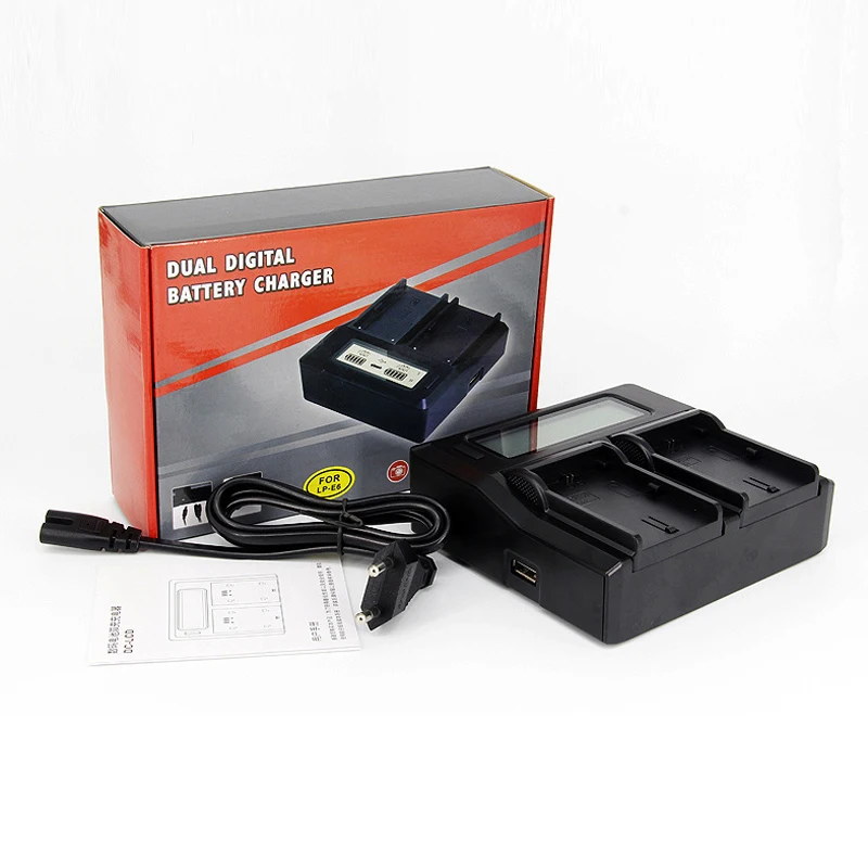 Druable 2-battery LCD Dual charger для sony NP-F970 F960 F950 F770 F750 F550+ US EU UK AU Plug AC Шнур питания 5 В/2.1A USB выход