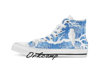 

Winter Bird Custom Casual High Top lace-up Canvas shoes sneakers Drop shipping