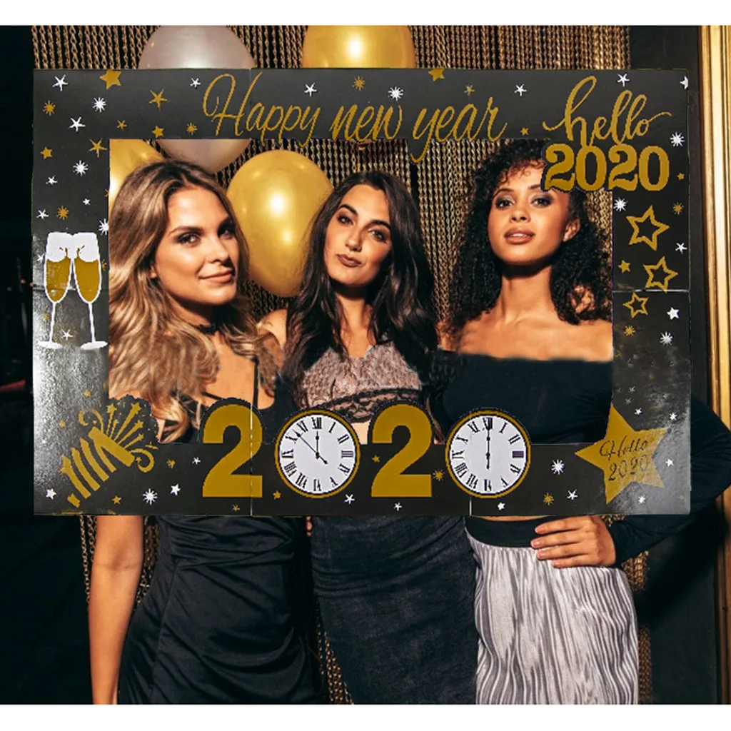Новинка года, черный баннер, фоторамка, вечерние украшения для дома Navidad#3s
