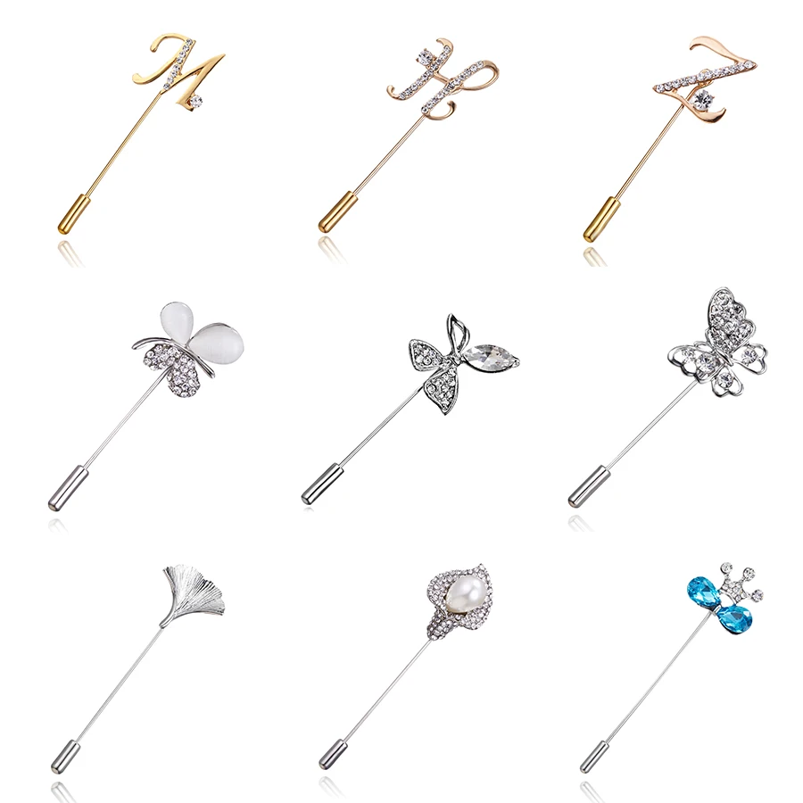 

Rinhoo 1PC Trendy Popular Rhinestone Letter Butterfly Hollow Star Shape Big Pin Brooch For Women's Fashion Jewelry Gift