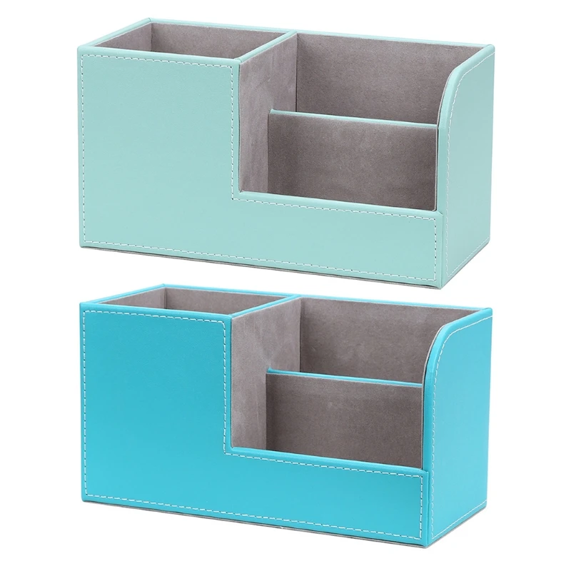

Multi-function Leather Desk Stationery Organizer Pen Pencil Holder Business Card