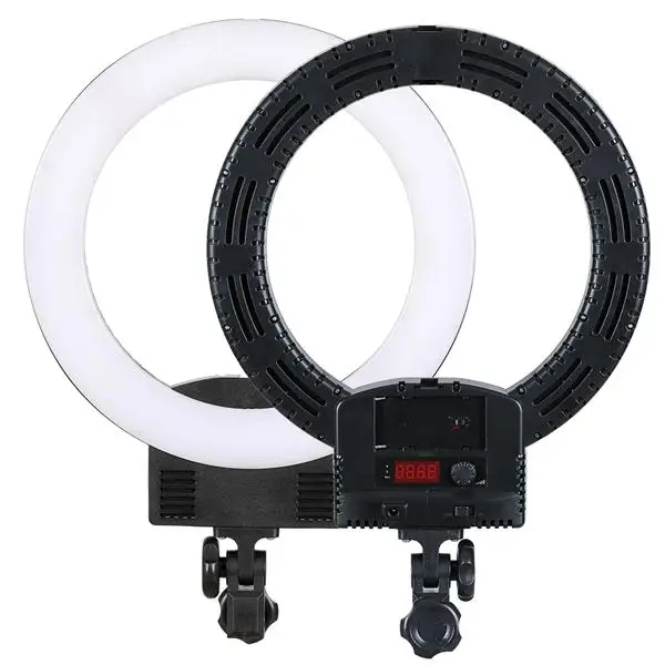 

12" Upgrade Ultra-thin Infinity Dimming Double Color Temperature LED Ring Lamp White 1pc