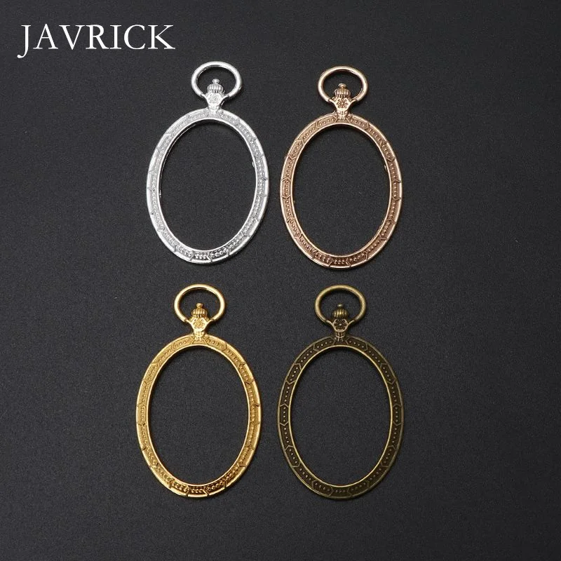 

5Pcs Oval Pocket Watch Metal Frames Pendant Open Back Bezel Resin Craft Tool DIY Pendant Accessories Jewelry Making Tool