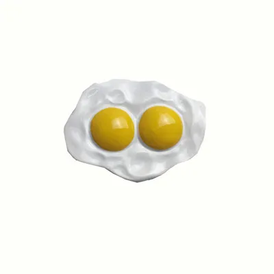 shd YUYU Fake egg Selling Kawaii simulation mini food egg omelette creative resin Miniature Dollhouse Decor Doll house Accessories - Цвет: shd