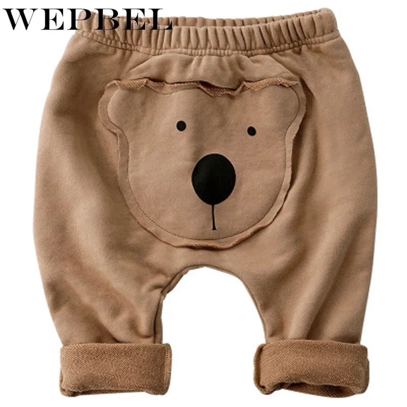 WEPBEL/детские штаны, милые штаны с рисунком для маленьких мальчиков и девочек, костюмы, длинные штаны-шаровары с рисунком для малышей