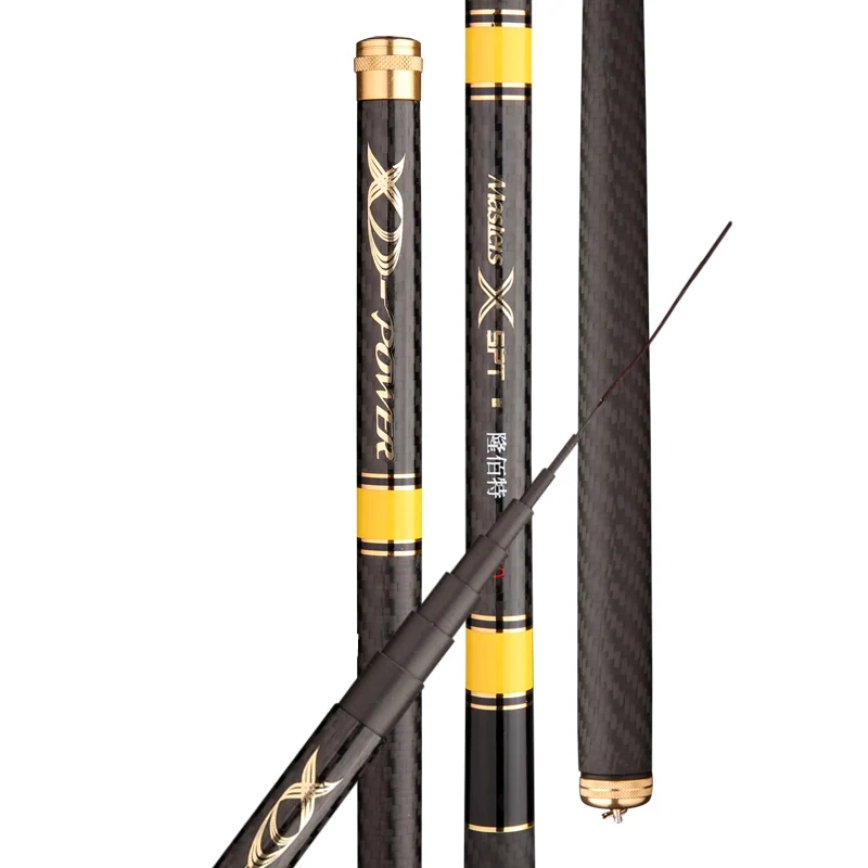 높은 탄소 스트림 낚시대 슈퍼 라이트 하드 3.6m 4.5m 5.4m 6.3m 7.2m 8m 텔레스코픽 막대 손 민물 낚싯대 여름