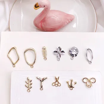 

Maintains Color Ear Stud Fishtail Scissors Flower Ear Bow Crown Handmade Earrings Accessories DIY Ear Stud Material 10pcs