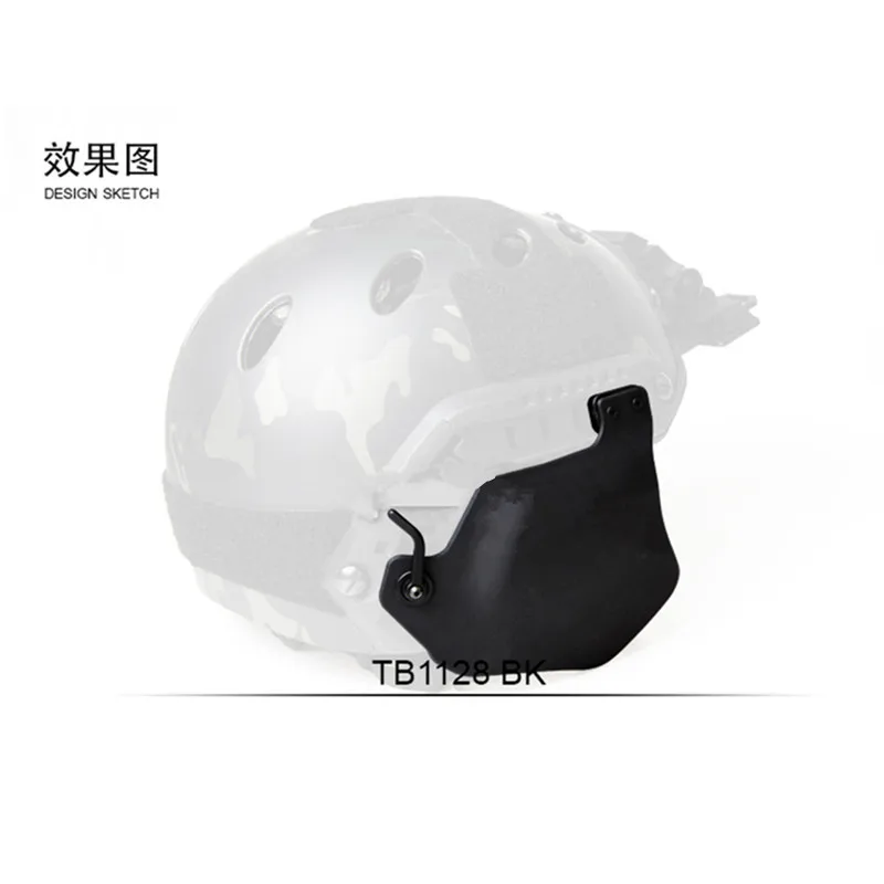 New Tactical Airsoft Helmet Side Covers Ear Protection With Pad for Ballistic Fast Helmet Rail BK/DE/FG