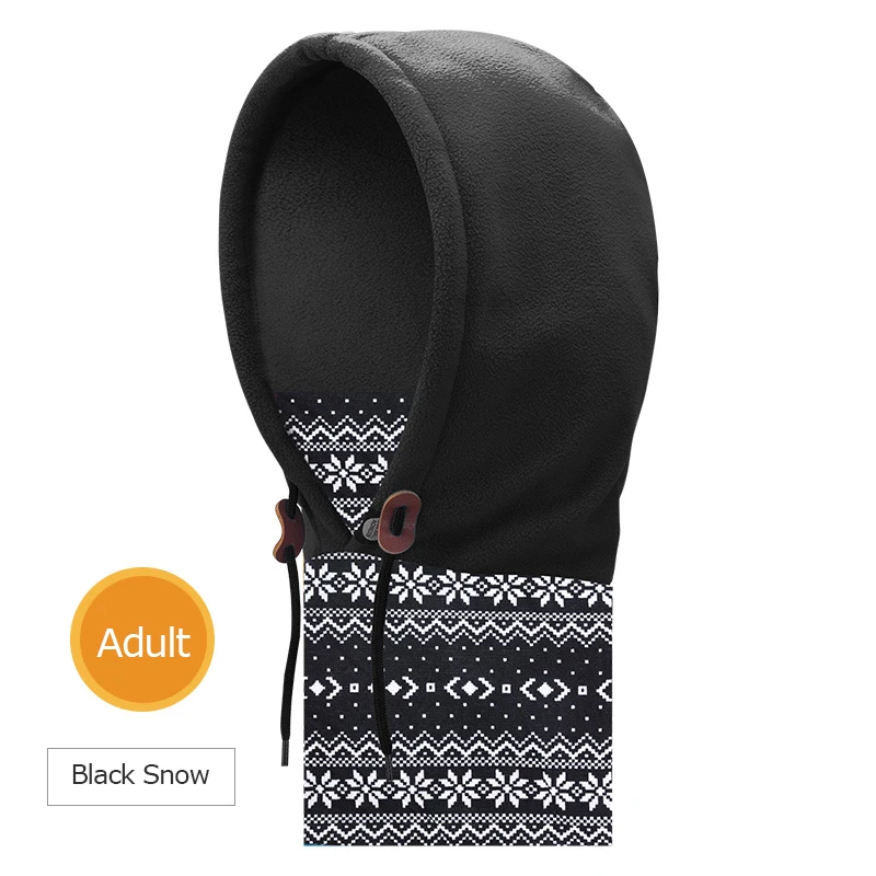 E802 Black Snow AONIJIE, унисекс, покрытие для лица, для взрослых и детей, многослойная Зимняя Теплая Флисовая Балаклава, маска, лыжная шапка, шапка, маска, шарф для бега, E802 - Цвет: E802 Black Snow