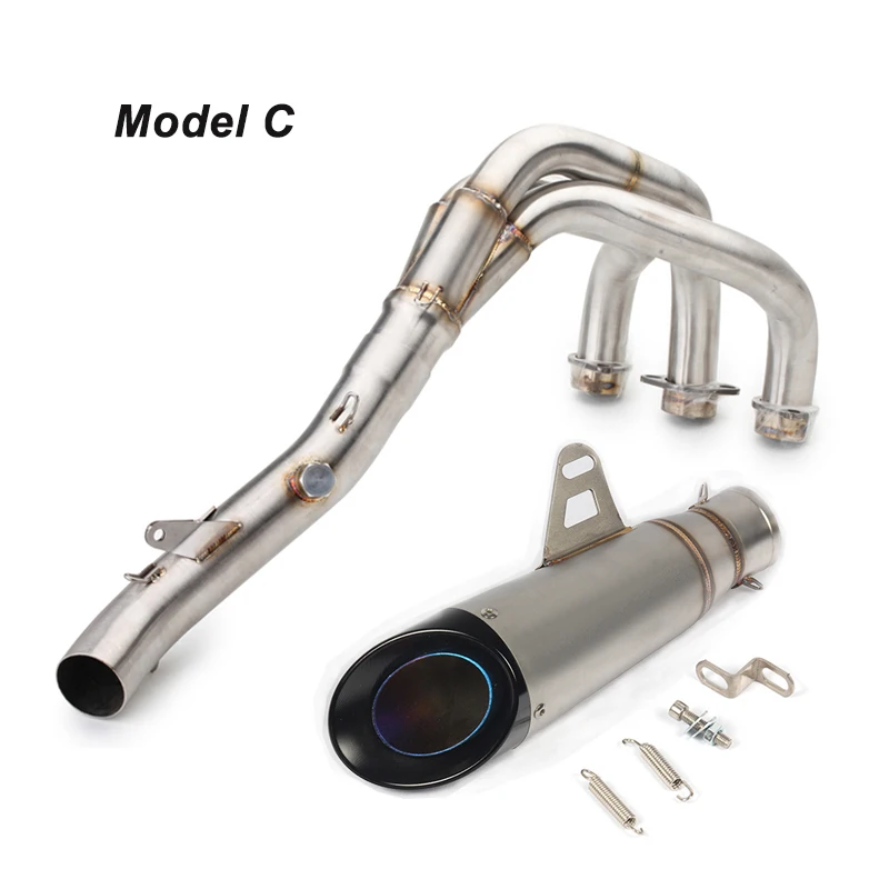 Full exhaust system with welded collector for Yamaha Tracer 900