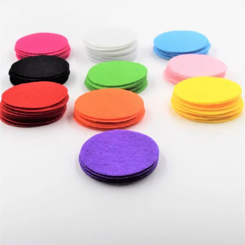 100Pcs/lot 30mm Color Round Felt Fabric Pads Accessory Patches Circle Flower Accessories | Дом и сад