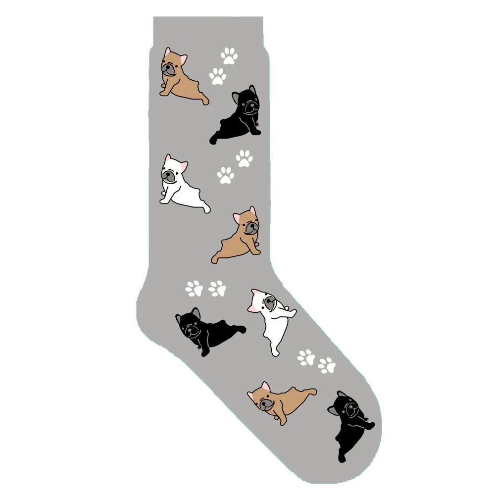 Французский щенок бульдога, носки для собак для женщин, унисекс, французский бульдог, новинка, носки с лапой, милые женские носки, 50 пара/лот