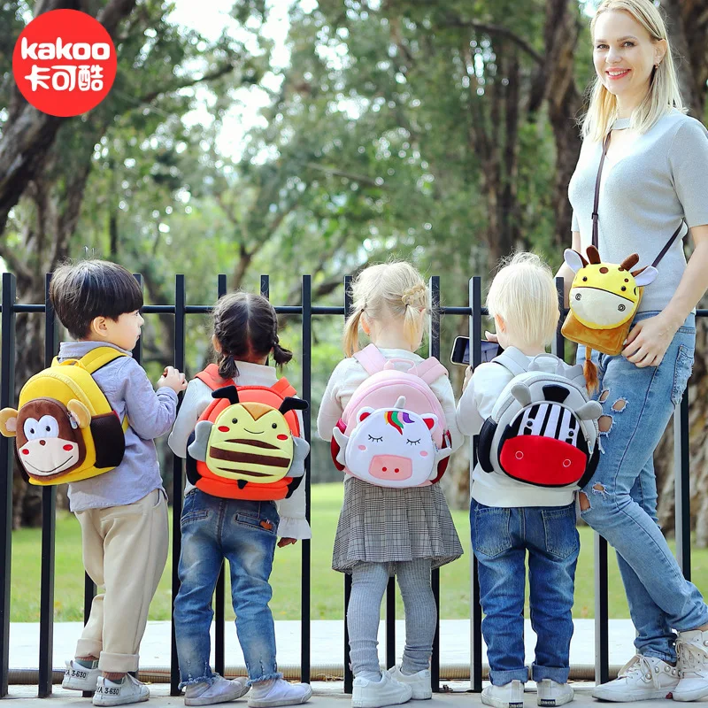 

Children's Bags Anti Lost Neoprene Backpack Cartoon Online Celebrity Animal Shoulder School Bag Customizable Printed Words And L