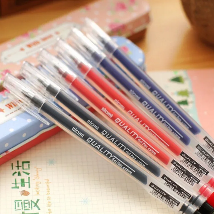 36 Pcs/Lot Classic Gel Pens 0.5mm Ball Point Black Blue Red Color Ink Wholesale High Quality Stationery School Supplies FB873 |