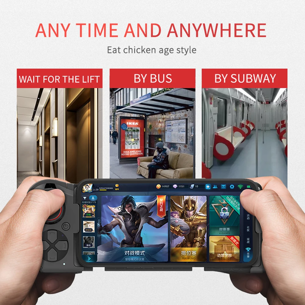  Wireless Game pad Bluetooth Android Joystick VR Telescopic Controller Gaming Gamepad For iPhone PUB