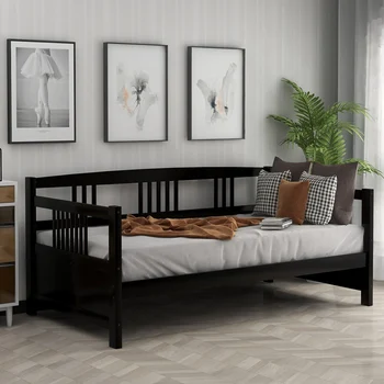 

wooden bed white solid pine frame strong for adults kids teenagers sleeping bed super fast delivery