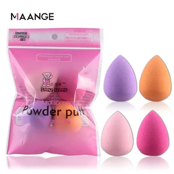 

4 Piece/pack Cosmetic Foundation Puff Beauty Makeup Sponges Soft Gourd Drop Shape Powder Blush BB Cream Make Up Tool Wholesale