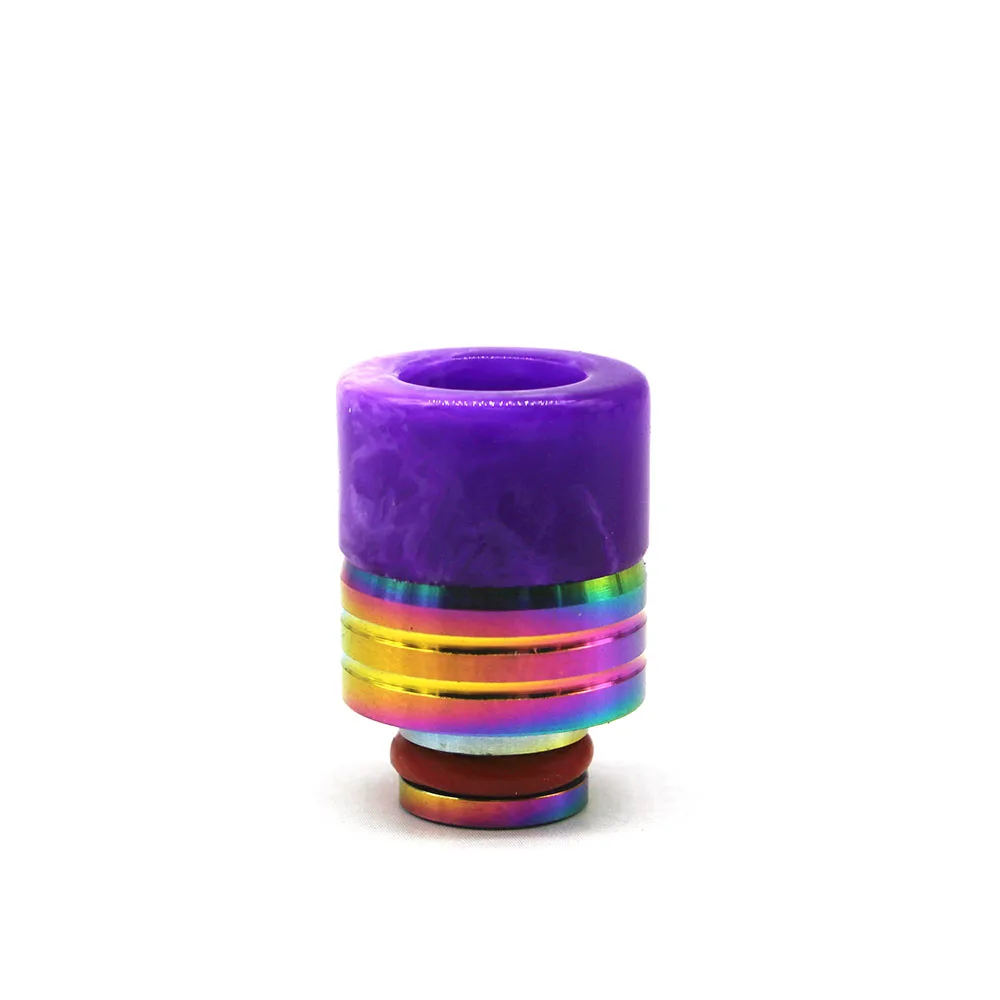 

510 color Rainbow plating stainless steel resin Drip tip