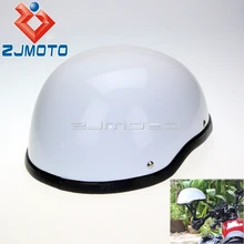 ABS plástico blanco FRP Vintage motocicleta accesorios medio cascos de seguridad Retro abierto Máscara ajustable tamaños diferentes casco