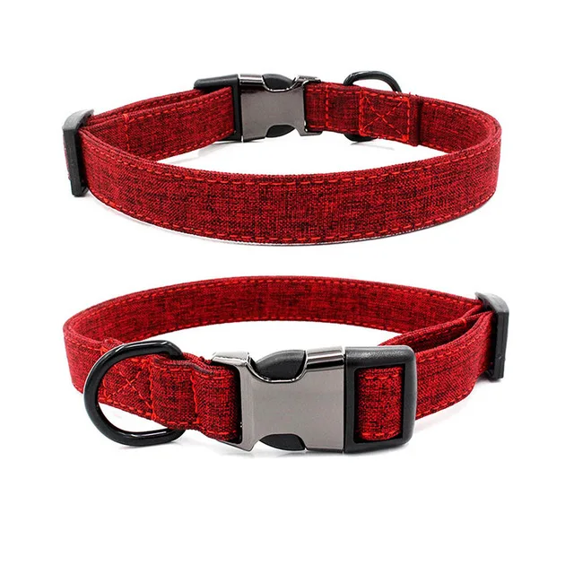 Red collar Ошейник для собак, набор поводков, персонализированный ошейник для собак, безопасный Светоотражающий Поводок для собак, для маленьких, средних и больших собак, питбуль - Цвет: Red collar