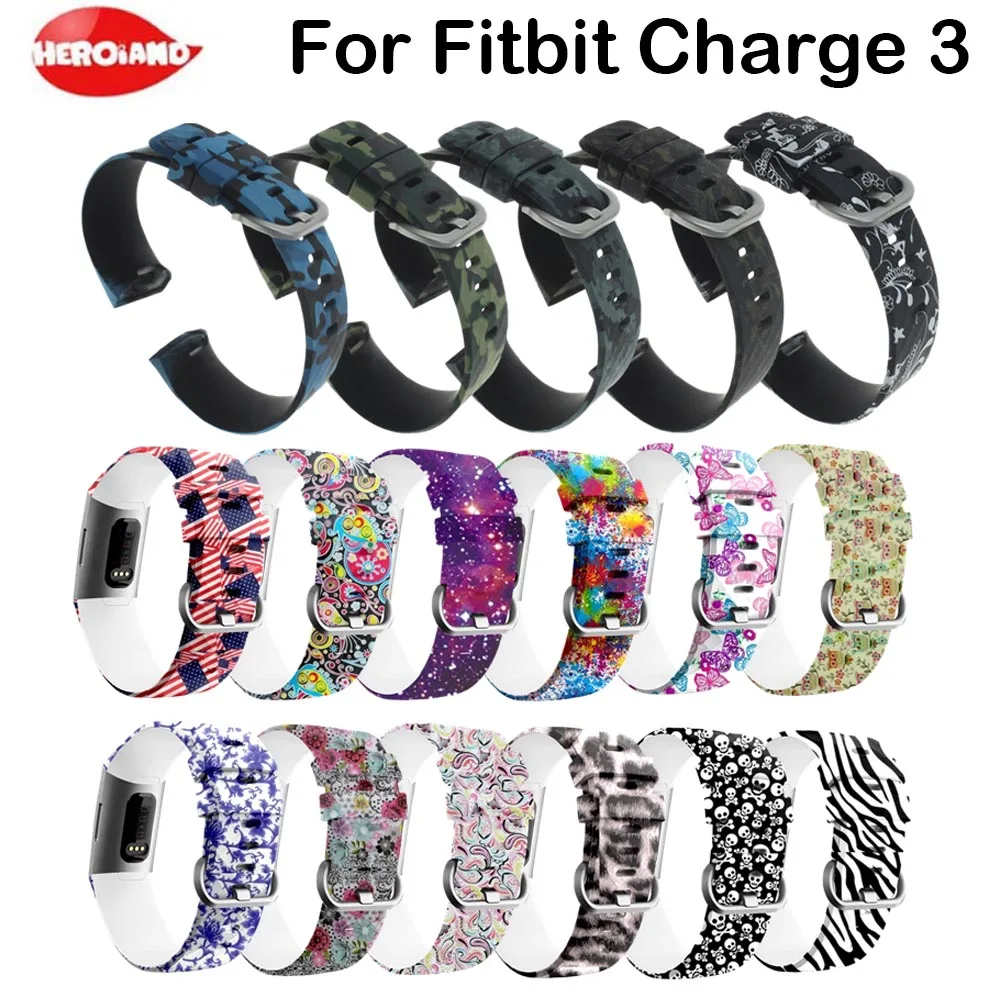 

Sport Bands for Fitbit Charge 3 Smart Watch Strap Small Large Accessories Wristband For Fitbit Charge 3 Watch Protect Cover Case
