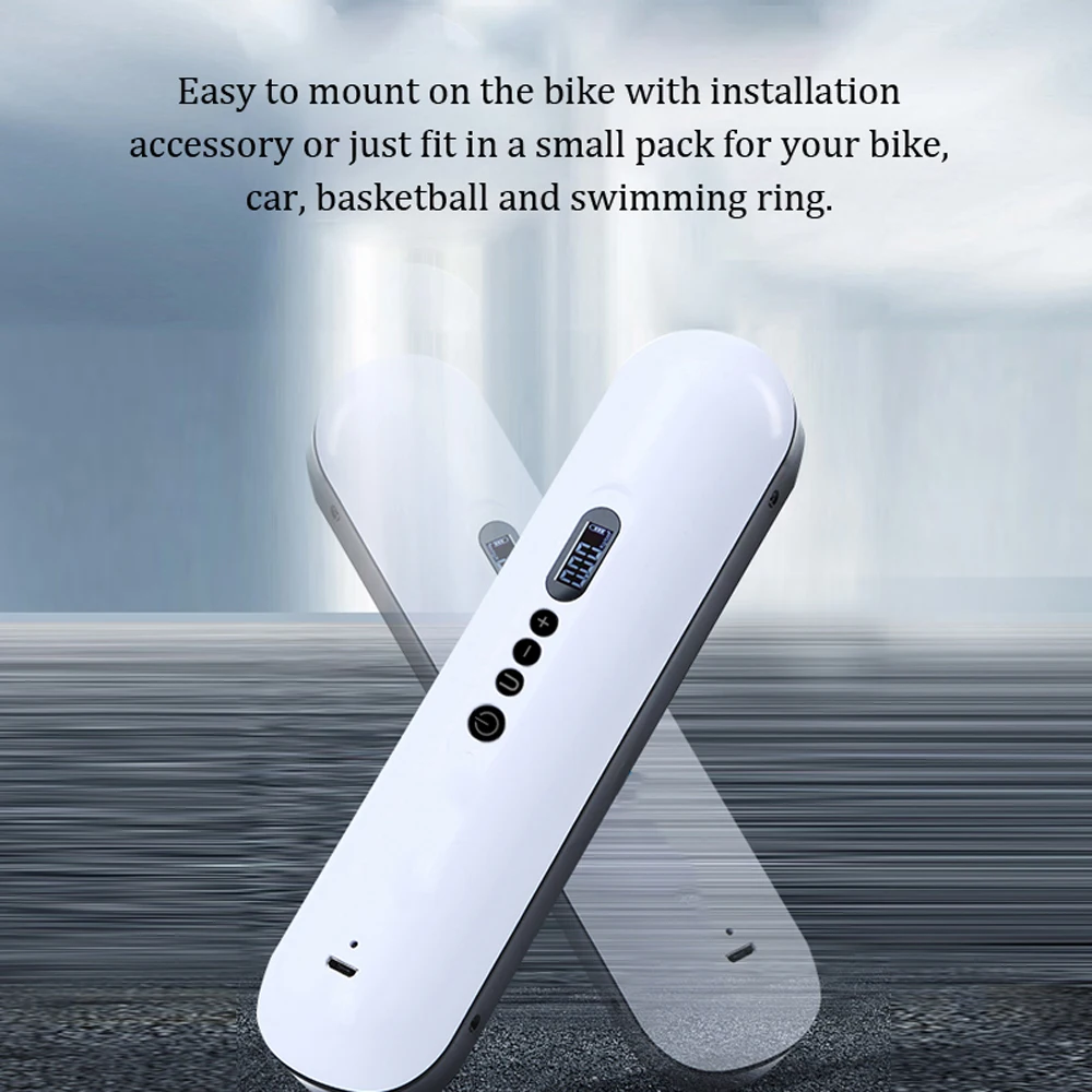 

Intelligent Bike Electric Inflator Bicycles Cycle Air Pressure Pump Rechargeable Cordless Pump MTB Car Tyre Air Inflator