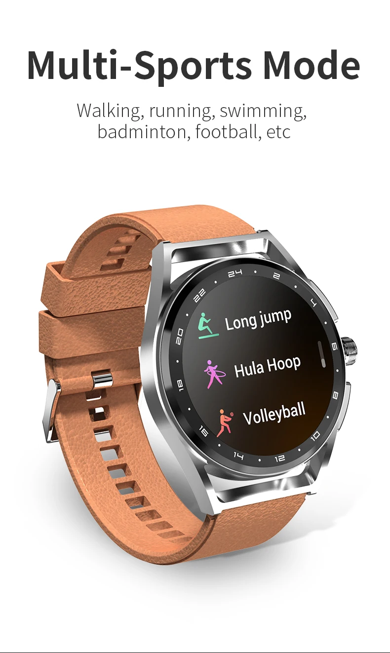 H8S Smart Watch Heart Rate Blood Pressure Health Monitoring Men Bluetooth Call Music Fitness Tracker Sport Smartwatch