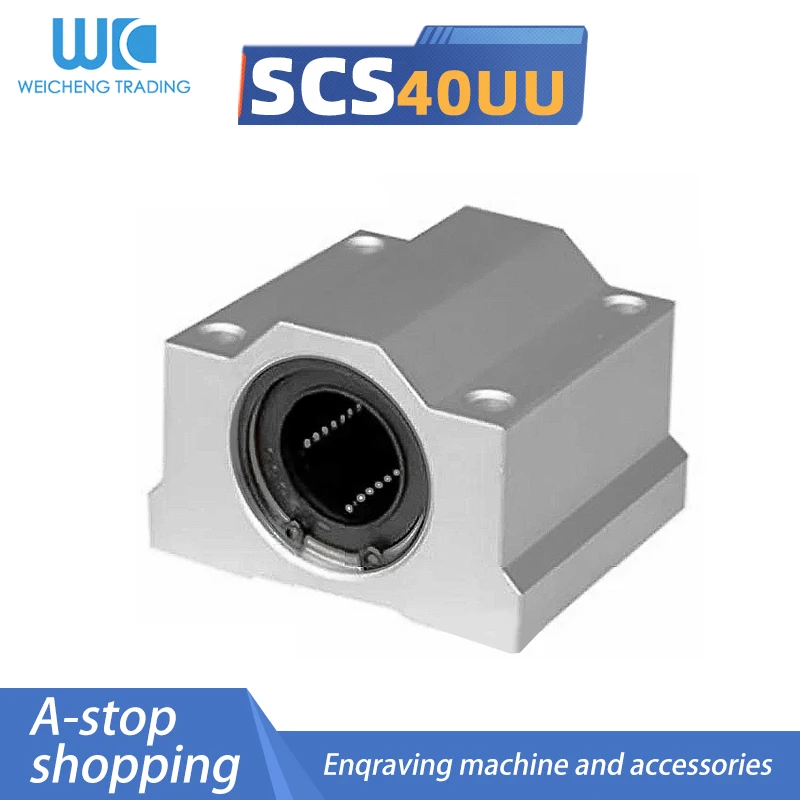 

1pc SC40UU SCS40UU Linear Motion Ball Bearings Cnc Parts Slide Block Bushing for 40mm Linear Shaft Guide Rail CNC Router