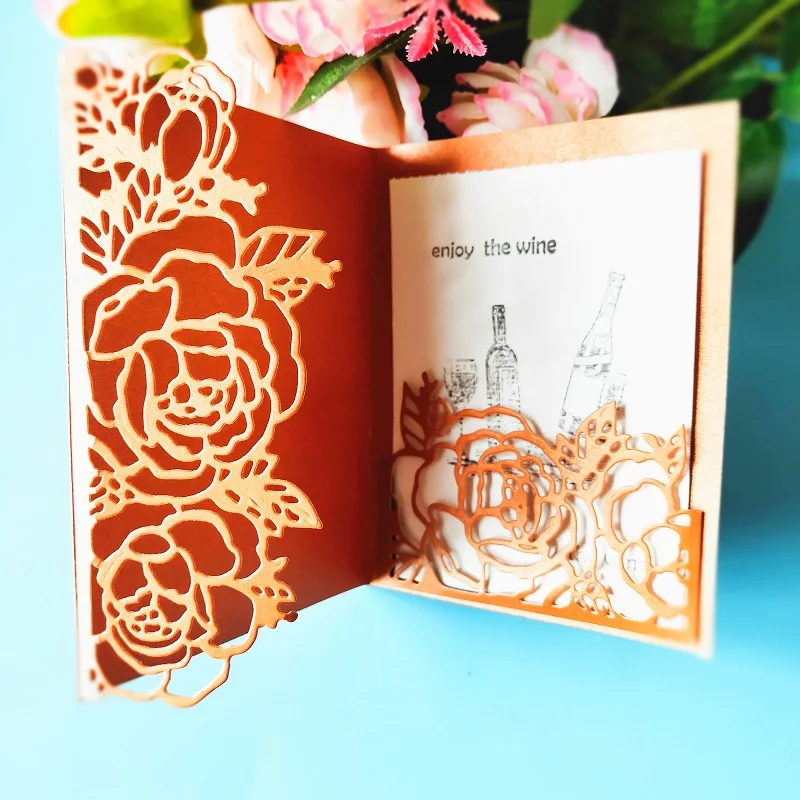  Rose Flower Cutting Die Scrapbooking Craft Metal Die Cut for DIY Paper Cards Album Making Decorativ - 4.00011E+12