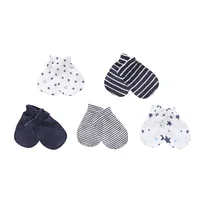 5Pairs Newborn Baby Anti Scratching Gloves Cotton Scratch Mittens Cotton Baby Glove Newborn Protection Face 2