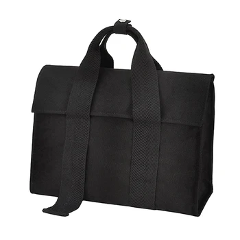 

Simple Shoulder Temperament Crossbody Bag Foreign Style Wild Canvas Portable Large Capacity Female Bag Black