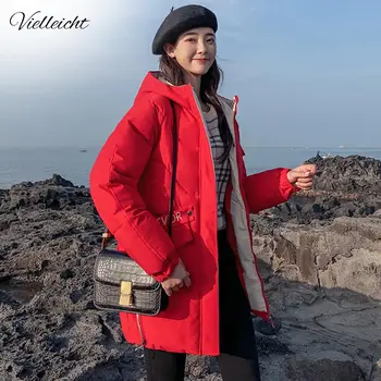 

Vielleicht Autumn Winter Jacket Women Coat Fashion Female Hooded Winter Jacket Women Long Parkas Warm Casual Winter Coat Jacket
