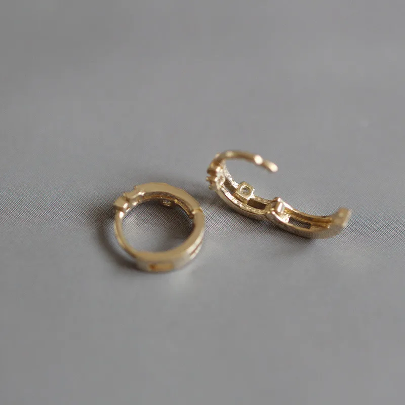 925 Sterling Silver Simple Inlaid Crystal Round Earrings Women Classic Temperament Goddess Jewelry Accessories Gift - Image 2