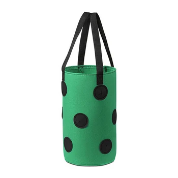 

Strawberry Planting Bag 12 Holes 3 Gallon Hanging Breathable Cloth Bags Strawberry Plant Container with Handle HUG-Deals