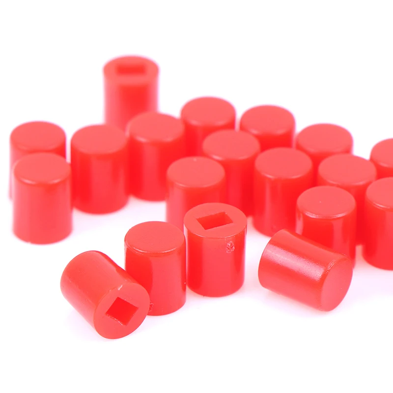 

20Pcs 10mm Push Button Switch Cap Applies to 5.8*5.8 7*7 8*8 8.5*8.5 Switch Tactile Button Caps Plastic Cap Hat