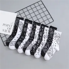  Cashew Flower West Coast Wind Socks National Tide Retro Middle Tube Hip Hop Sports Ins Trend Men's and Women's Street Socks 