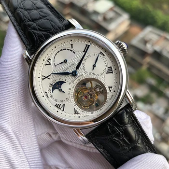 

Sugess Mens Tourbillon Mechanical Watches 2020 Luxury Brand Business Multifunction Moon Phase Watches For Men relogio masculino