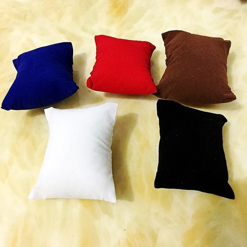 

5 x Velvet Bracelet Watch Jewelry Display Pillow Black