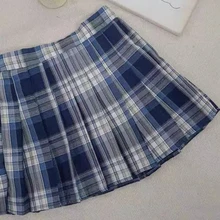 Minifalda plisada a cuadros Harajuku para mujer y niña, Kawaii, Cosplay de cintura alta, estilo Preppy Lolita, Escuela dulce, JK1001, 2021