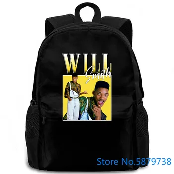 

Will Smith Fresh Prince Black New women men backpack laptop travel school adult student