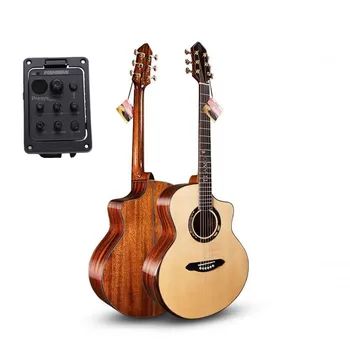 

Professional Full Solid Guitar,Electric 41" Jumbo guitar with Solid Spruce Top/Solid Mahogany Body, With 35mm cotton bag,T-J24CE