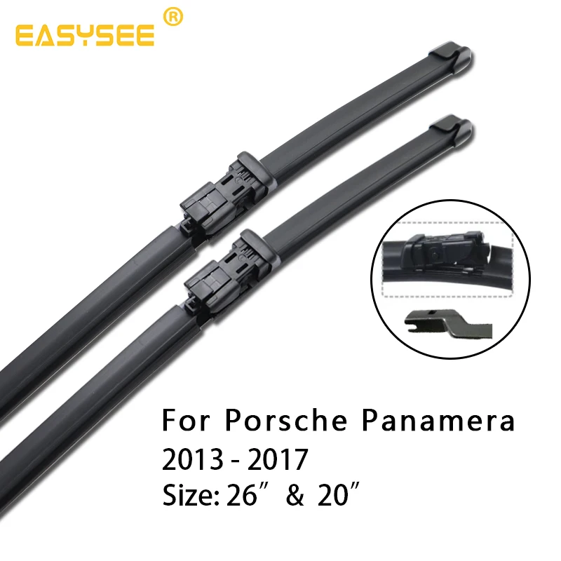 Windscreen Windshield Wiper Blades for Porsche Panamera 970 971 Fit Push Button Arms 2013 2014 2015 2016 2017 26&quot&amp20&quot |