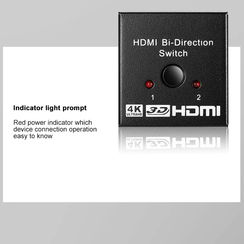 1080P HDMI Сплиттер 4K HDMI адаптер Поддержка 3D 1 в 2 выход или 2 в 1 выход двунаправленный коммутатор для DVD Mac ноутбука ТВ монитор и т. Д