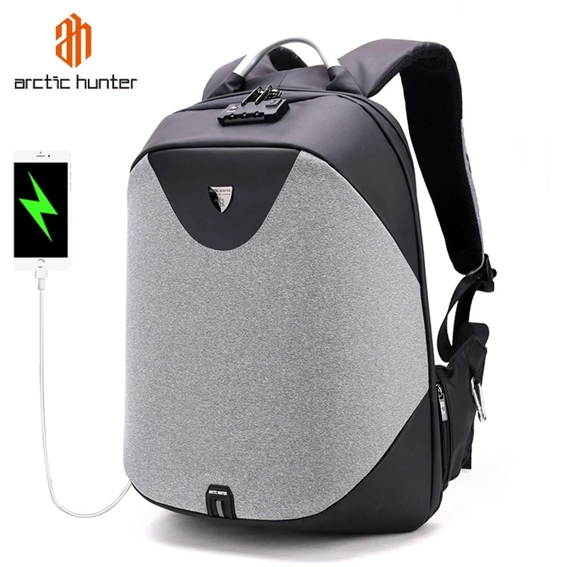 Рюкзак ARCTIC HUNTER мужской/женский многофункциональный с USB-зарядкой и защитой от