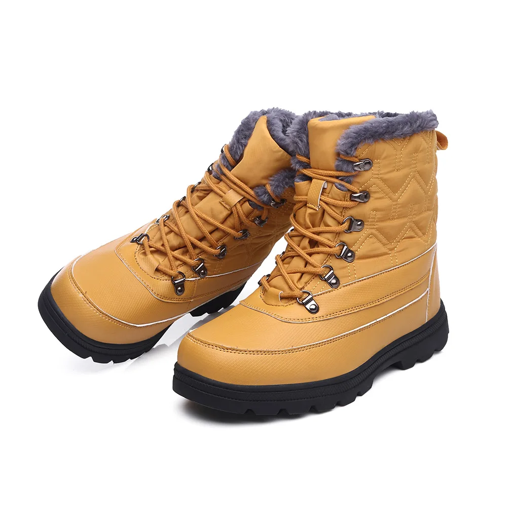 Merkmak/зимние кожаные мужские высокие ботинки; теплые мягкие хлопковые ботинки; трендовые зимние ботинки; уличные защитные ботинки; рабочие мужские ботинки; большие Size36-47