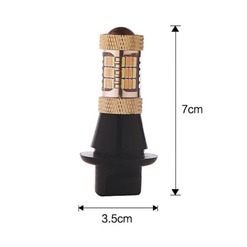 2 шт. 1156 p21w py21w 54smd светодиодный T20 W21W 7440 светильник 4014 светодиодный чип дневные ходовые огни светильник+ поворотник двойной режим DRL CANBUS светодиодный