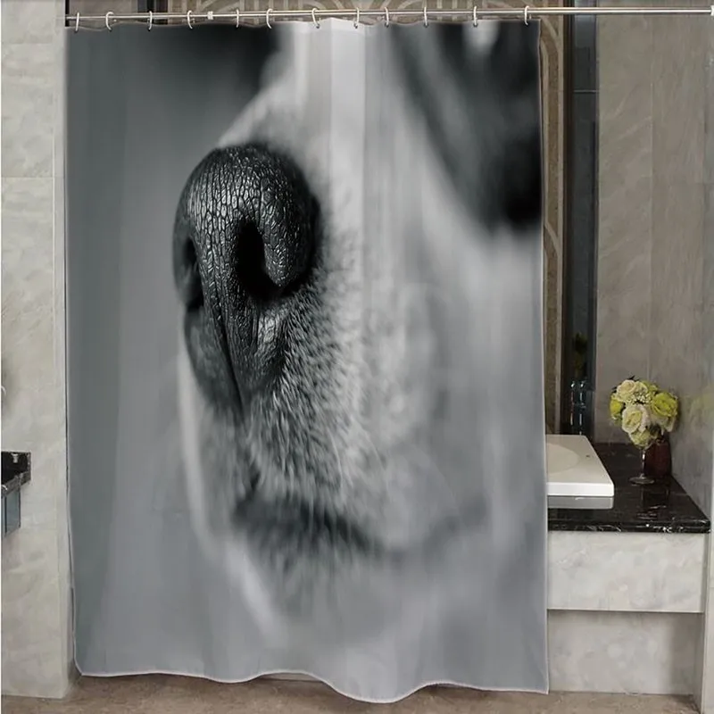 

Animals printed Modern decorative Bathroom Shower Curtain cute cat dog patterns Bath Curtain Durable Waterproof Fabric 180x180cm