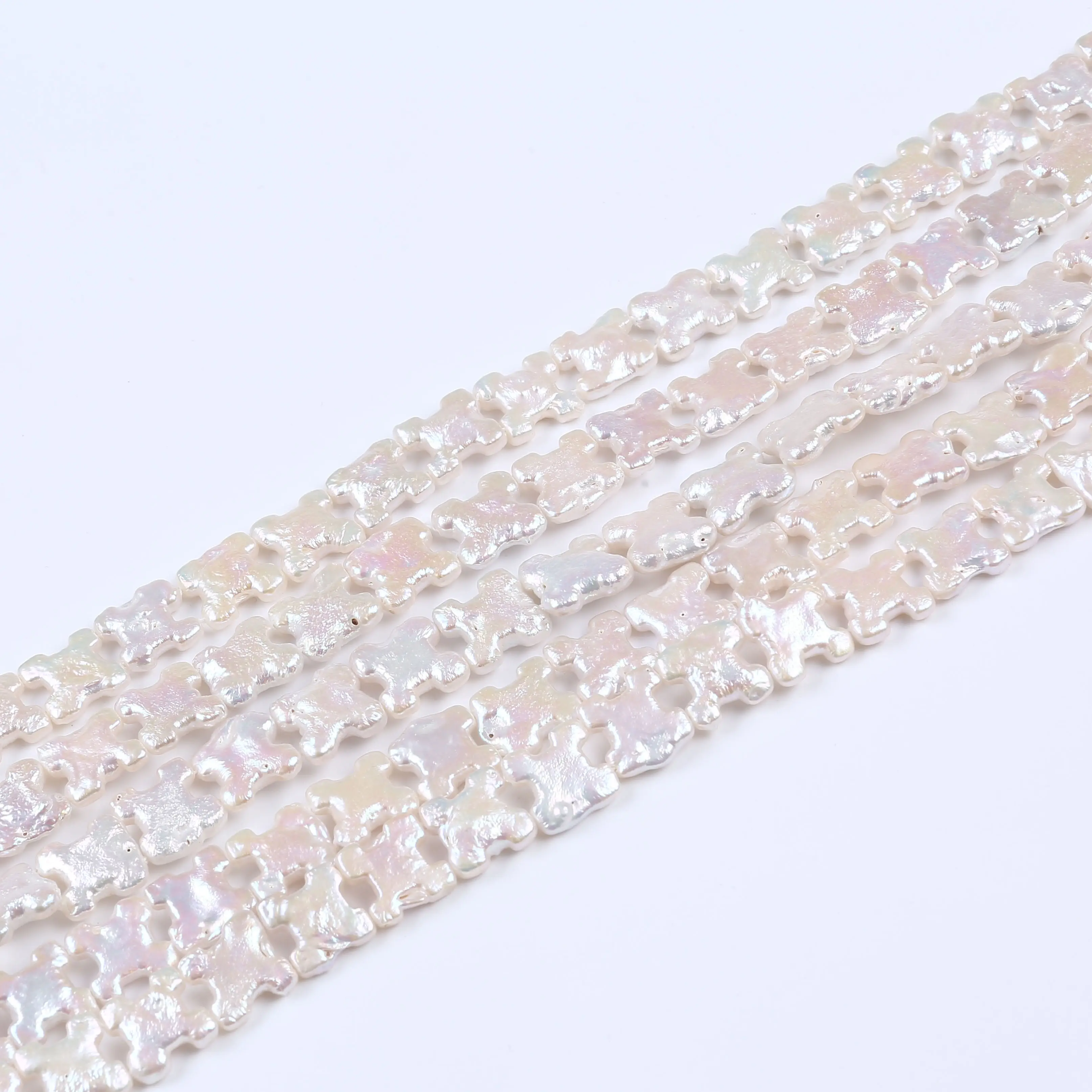 

14mm H shape irregulare pearl freshwater pearl strands for diy jewrlry making