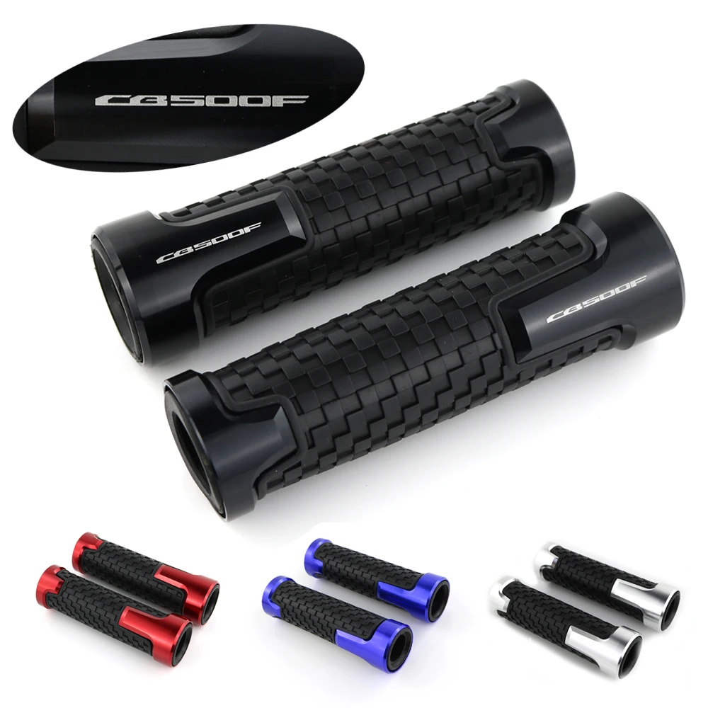 

For Honda CB500F Motorcycle Handlebar Handle Grips None-Slip Rubber CNC Aluminum Handle Grips