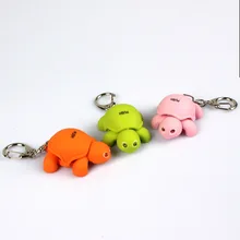 BS-181 пляж Черепаха светодиодный звук делая Сияющий брелок игрушки животные из мультфильмов брелок океаны животное